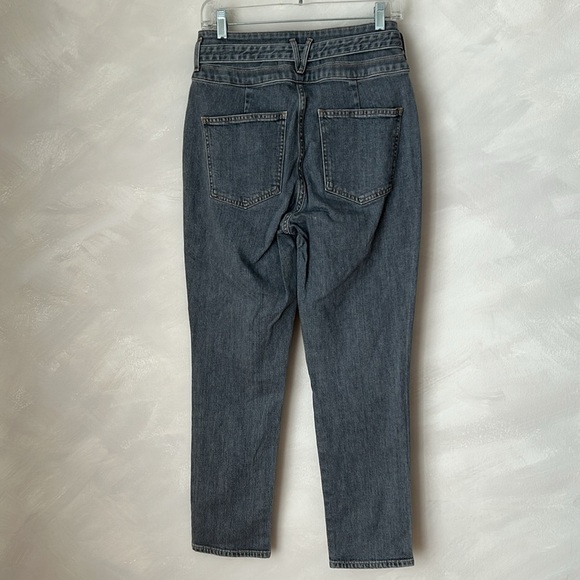 Veronica Beard Logan Straight Leg Jeans Tie Belt Extra High Rise 29 - Picture 10 of 11